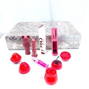 Chic Lip Balm & Gloss Set - Red and Pink